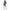 LEG AVENUE - MINI ABITO BLU ALL'UNCINETTO