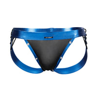 CUT4MEN - JOCKSTRAP DESIRE BLU PELLE XL
