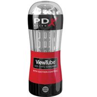 PDX ELITE - MASTURBATORE STROKER VIEWTUBE CONTROL ASPIRAZIONE TRASPARENTE