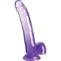 KING COCK - DILDO TRASPARENTE CON TESTICOLI 20,3 CM VIOLA