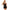 SUBBLIME - BABYDOLL CON STAMPA FLOREALE NERO SOTTOPETTO L/XL