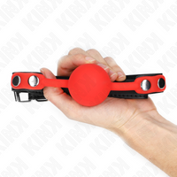 KINK - BALL GAG IN SILICONE ROSSO DA 4 CM 60 x 2 CM